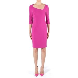 Black Halo Dress Derek Sheath Fuchsia Pink 6